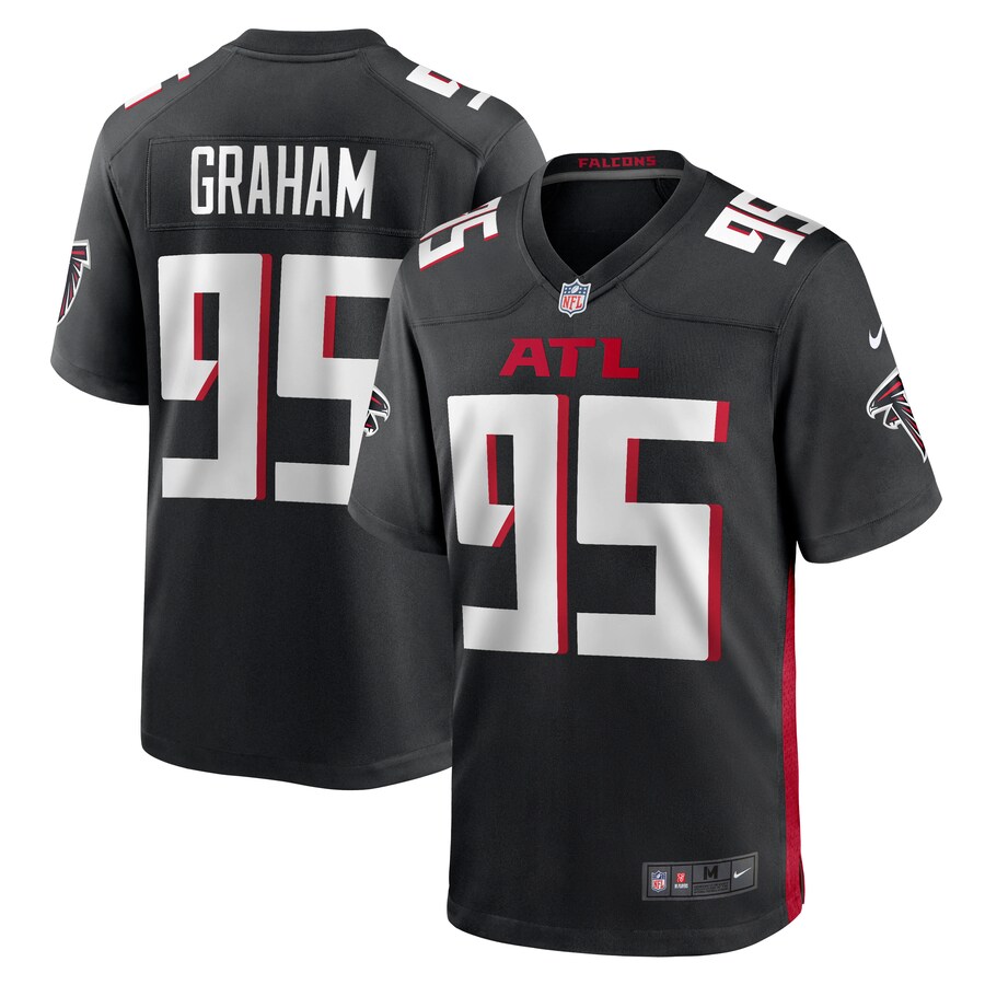 Men's Atlanta Falcons Ta'Quon Graham Nike Black Game Jersey - Jersey