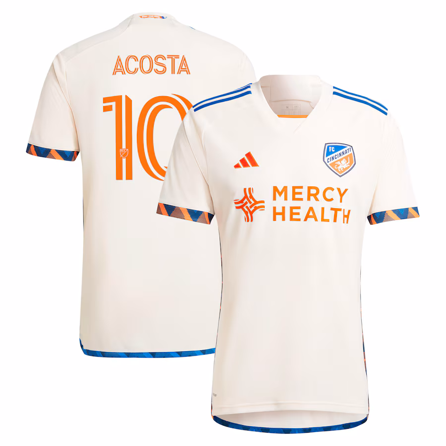 Men's FC Cincinnati Luciano Acosta adidas White 2024 The Canvas Kit Replica Player Jersey - Jersey