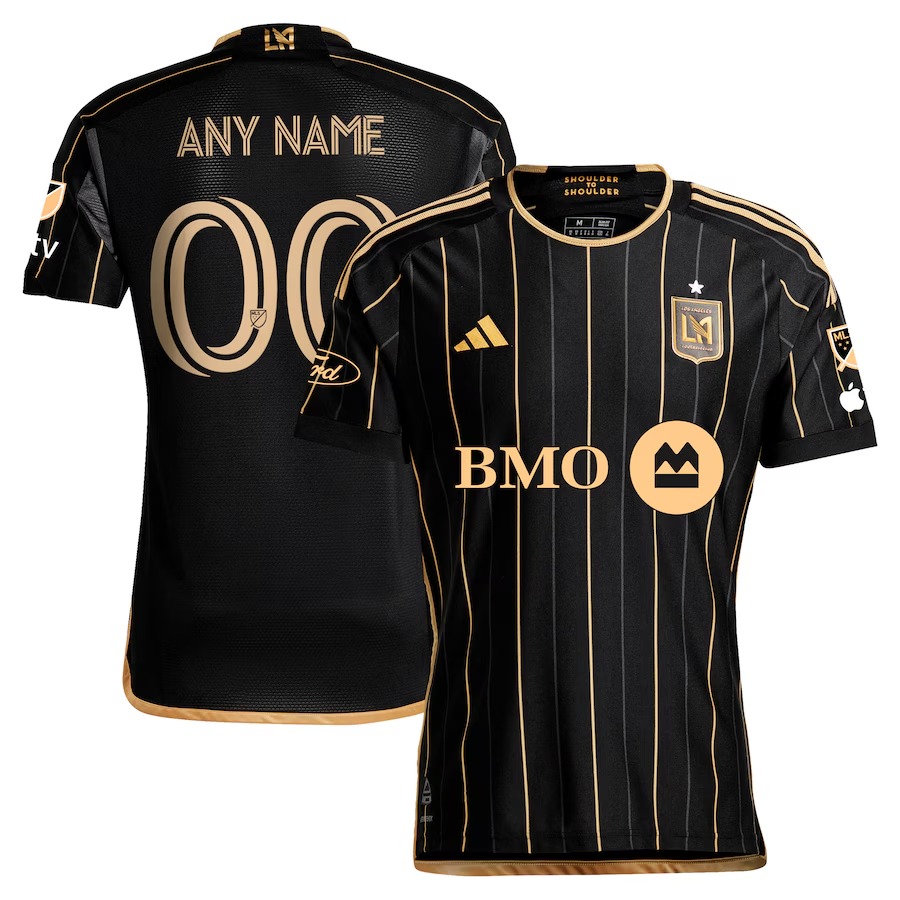 Men's LAFC  adidas Black 2024 Primary Authentic Custom Jersey - Jersey