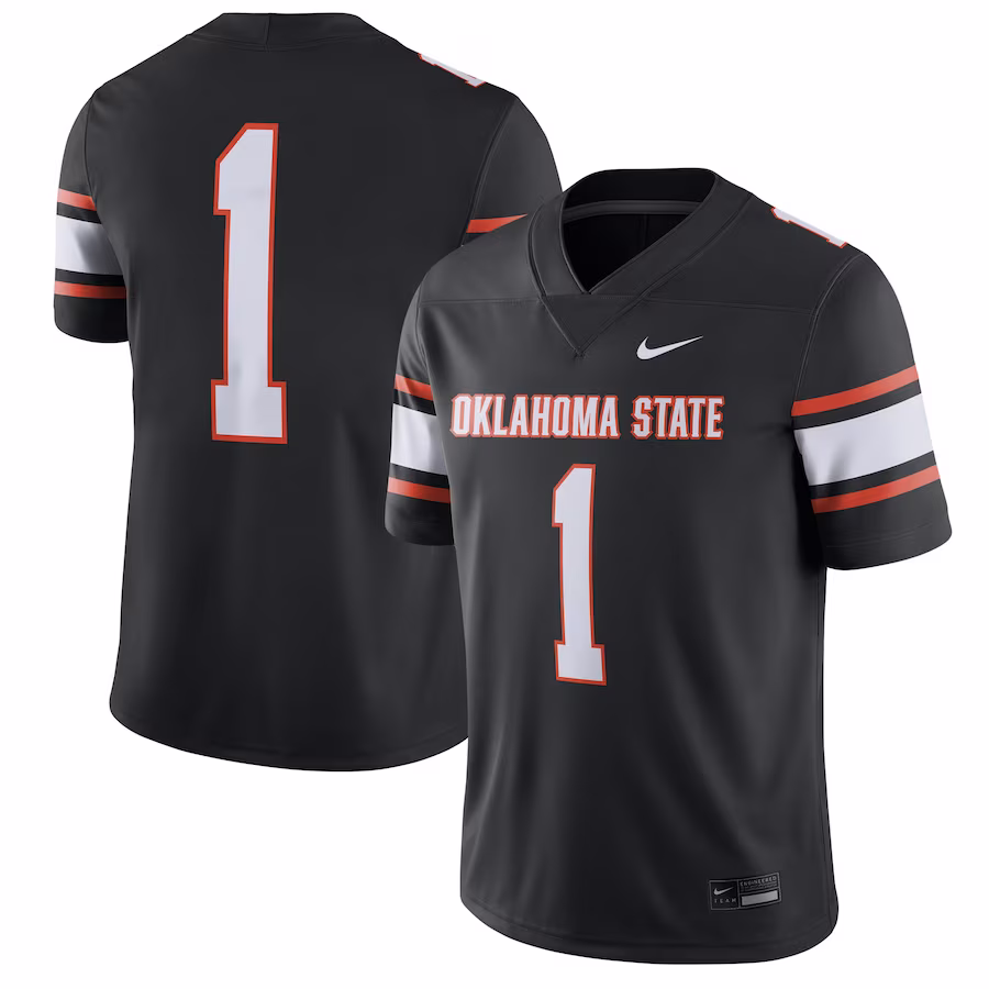 #1 Oklahoma State Cowboys Nike Game Jersey - Black - Jersey