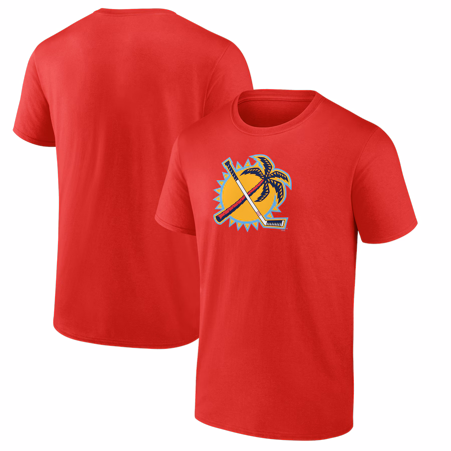 Men's Florida Panthers Red Primary Logo T-Shirt - Jersey