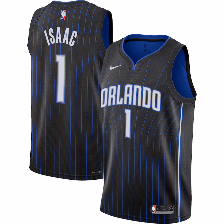 Youth Orlando Magic Jonathan Isaac Nike Black Swingman Jersey - Icon Edition - Jersey