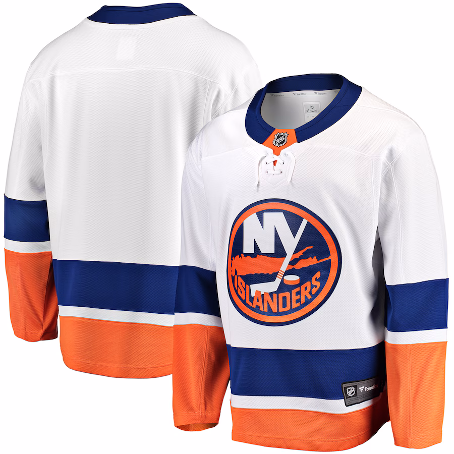 Men's New York Islanders Fanatics White Breakaway Away Jersey - Jersey