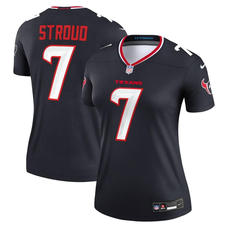 Women's Houston Texans C.J. Stroud Nike Navy Legend Player Performance Top - Jersey