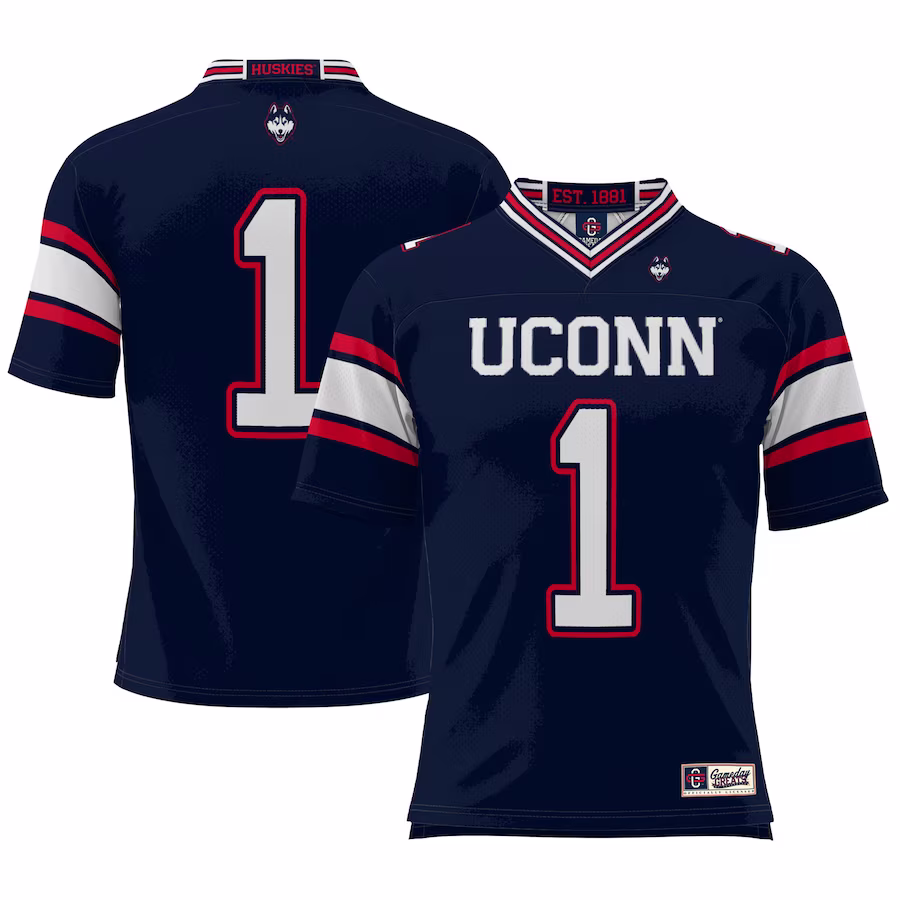#1 UConn Huskies GameDay Greats Football Jersey - Cardinal - Jersey