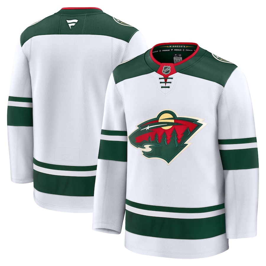 Men's Minnesota Wild Fanatics White Away Premium Jersey - Jersey