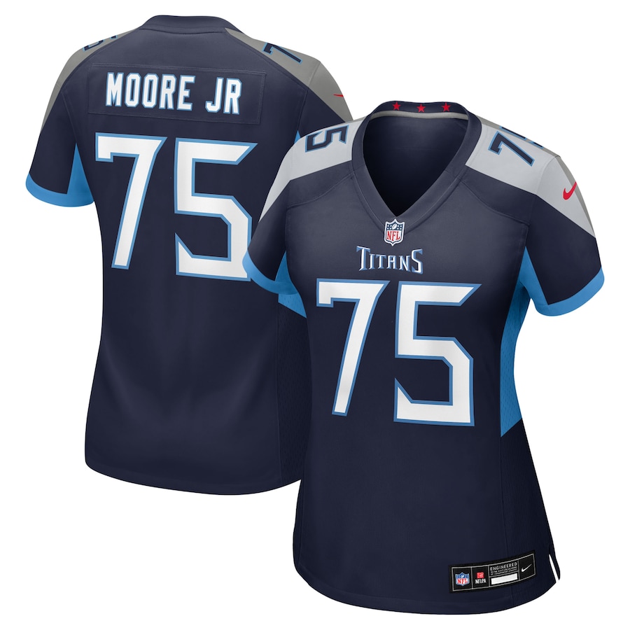 Women's Tennessee Titans Dan Moore Jr. Nike Navy Team Game Jersey - Jersey