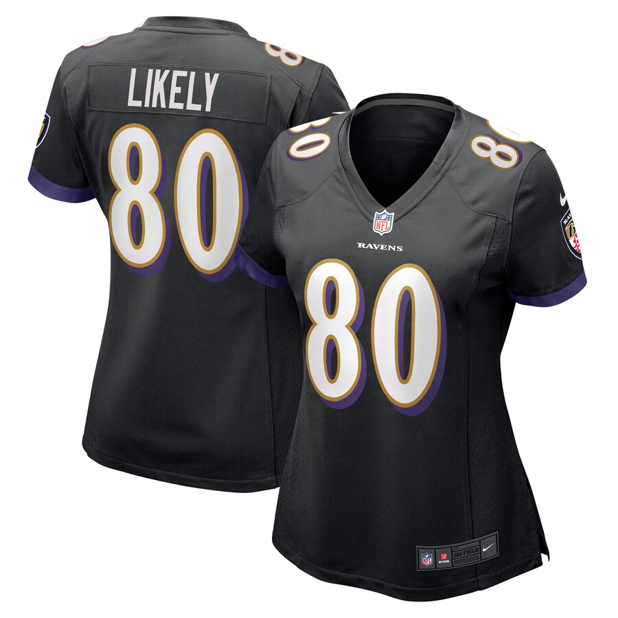 Women's Baltimore Ravens Isaiah Likely Nike Black Alternate Game Jersey - Jersey