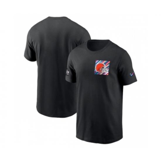 Men's Cleveland Browns Black 2023 Crucial Catch Sideline Tri-Blend T-Shirt - Jersey