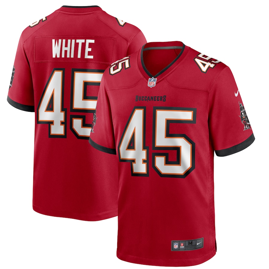 Men's Tampa Bay Buccaneers Devin White Nike Red Player Game Jersey - Jersey
