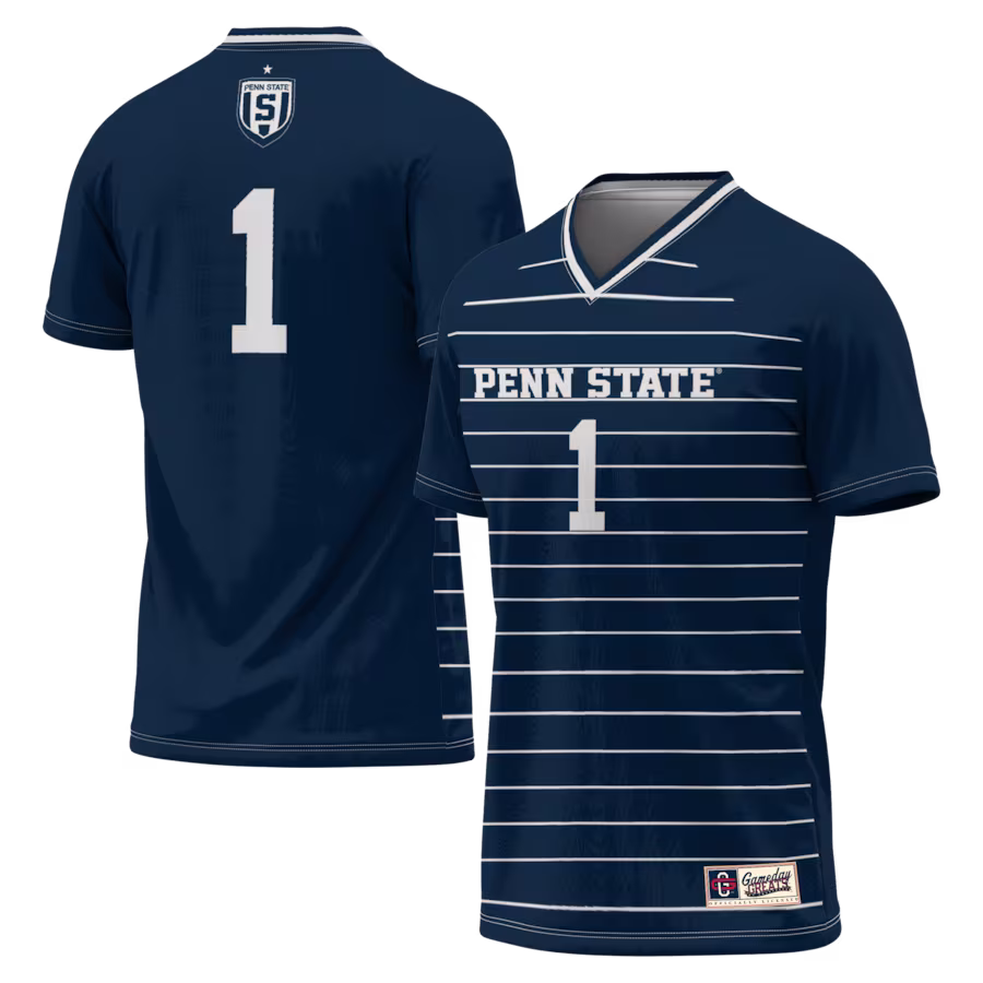 #1 Penn State Nittany Lions GameDay Greats Youth Women's Soccer Lightweight Fashion Jersey - Navy - Jersey