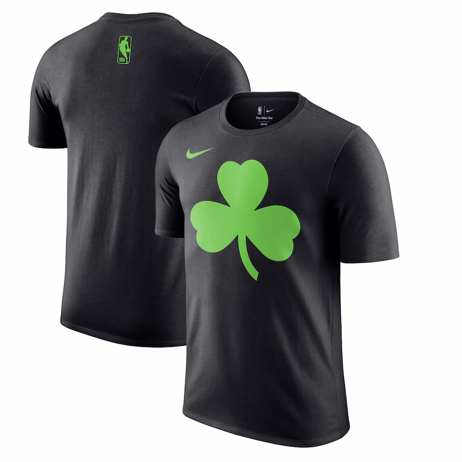 Men's Boston Celtics Nike Black 2024/25 City Edition Essential Logo T-Shirt - Jersey