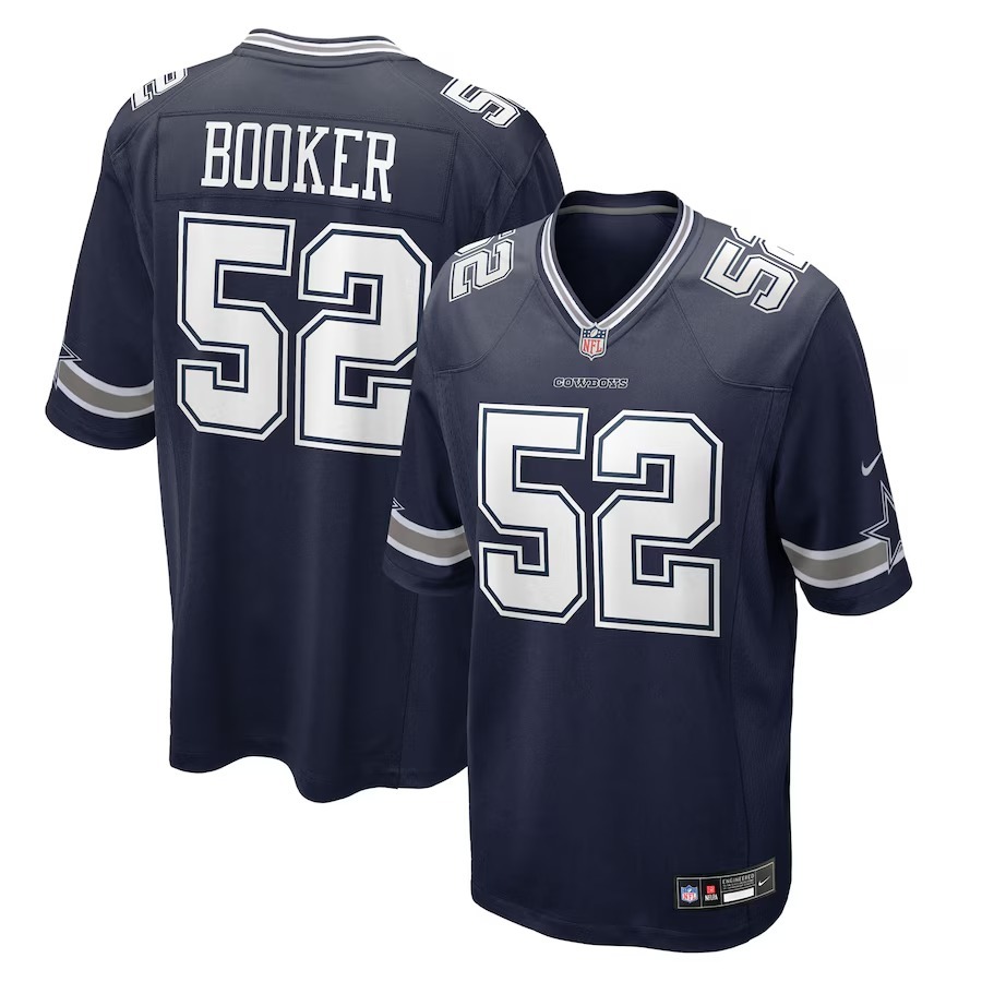 Men's Dallas Cowboys Tyler Booker Nike Navy 2025 NFL Draft First Round Pick Game Jersey - Jersey