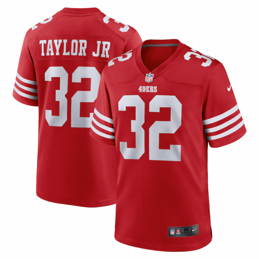 Men's San Francisco 49ers Patrick Taylor Jr. Nike  Scarlet Team Game Jersey - Jersey