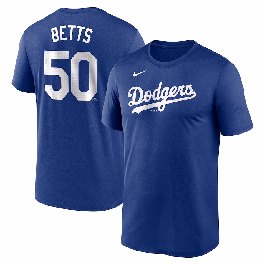 Men's Los Angeles Dodgers Mookie Betts Nike Royal Legend Name & Number Performance T-Shirt - Jersey