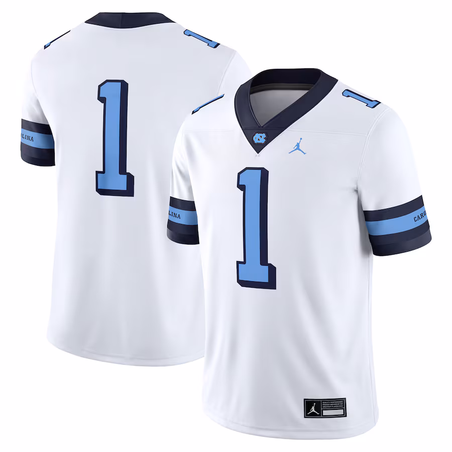 Men's Jordan Brand #1 White North Carolina Tar Heels Alternate Game Jersey - Jersey