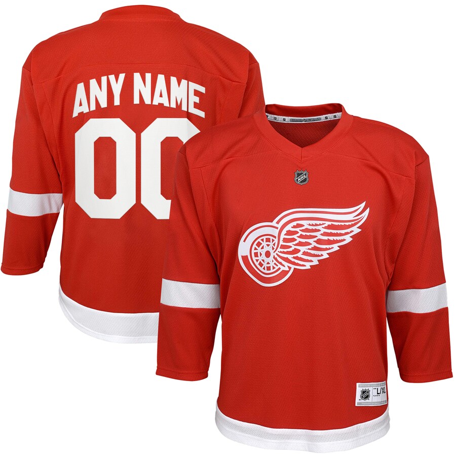 Youth Detroit Red Wings Red Home Replica Custom Jersey - Jersey