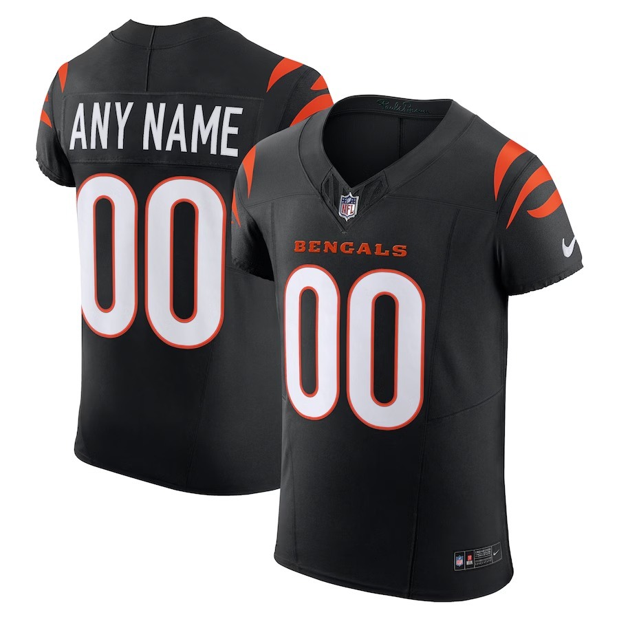 Men's Cincinnati Bengals Nike Black Team Vapor F.U.S.E. Elite Custom Jersey - Jersey