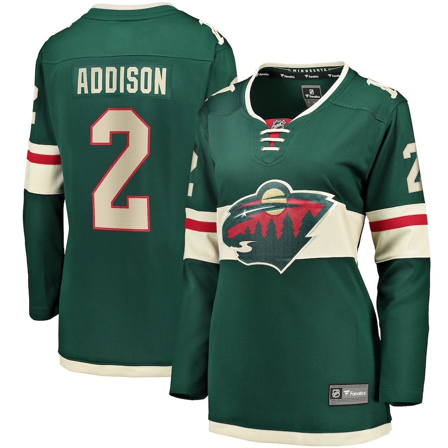 Women's Minnesota Wild Calen Addison Fanatics Green Home Breakaway Player Jersey - Jersey