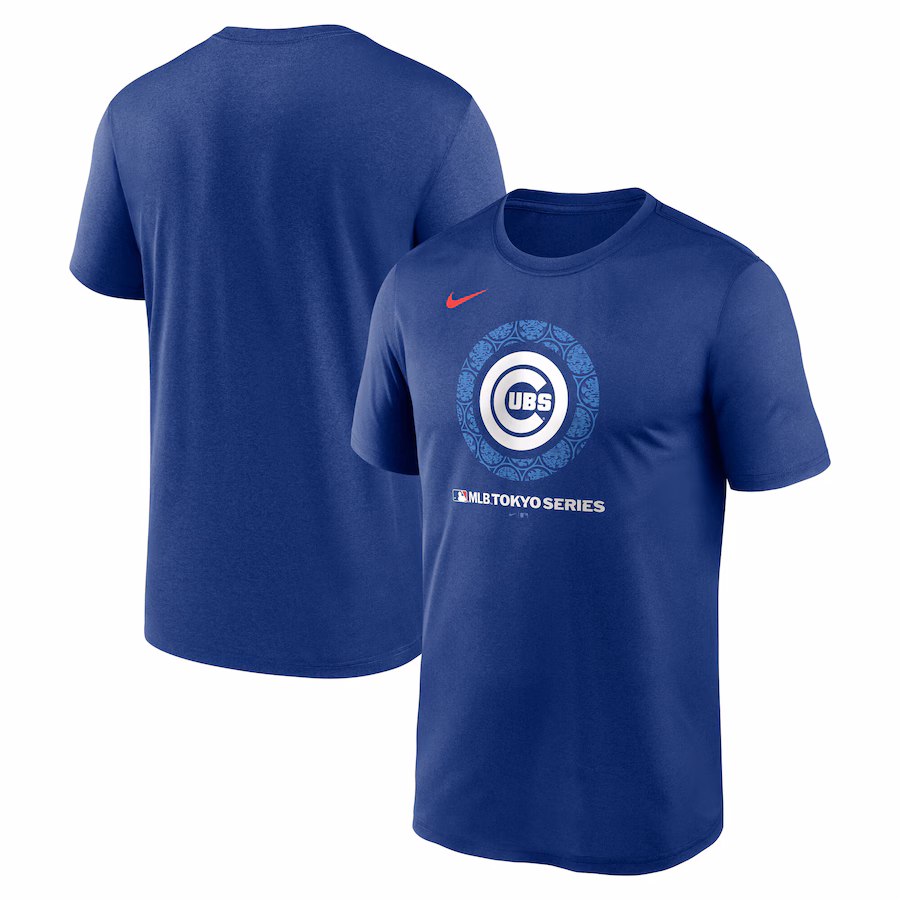 Men's Chicago Cubs Nike Royal 2025 MLB World Tour: Tokyo Series Legend Logo T-Shirt - Jersey