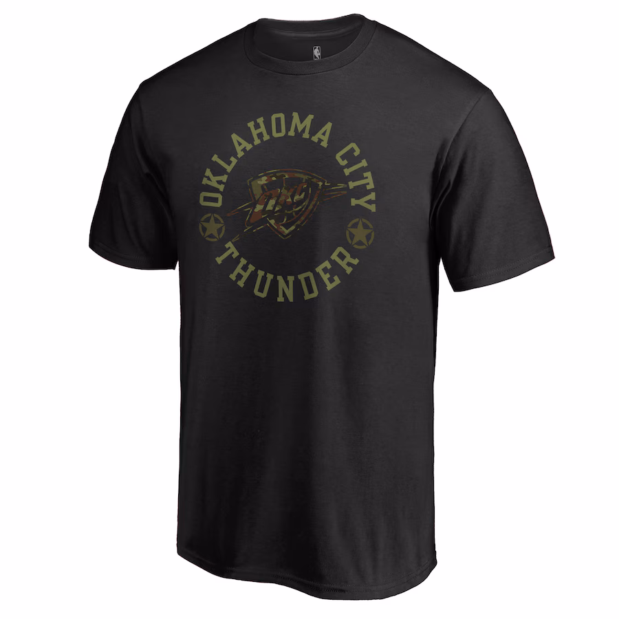 Men's Oklahoma City Thunder Black Liberty T-Shirt - Jersey