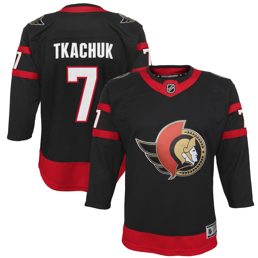 Youth Ottawa Senators Brady Tkachuk Black 2020/21 Home Premier Player Jersey - Jersey