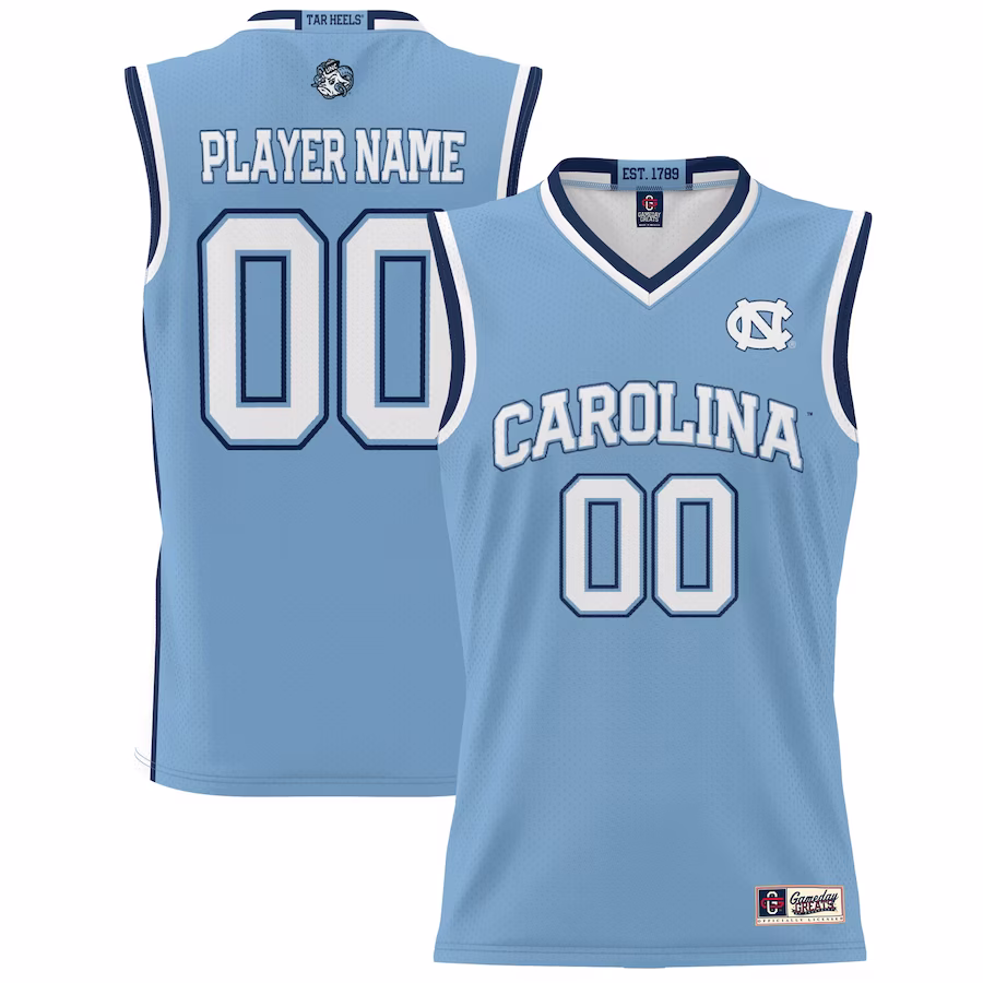 North Carolina Tar Heels GameDay Greats Unisex NIL Pick-A-Player Lightweight Women's Basketball Jersey - Carolina Blue - Jersey