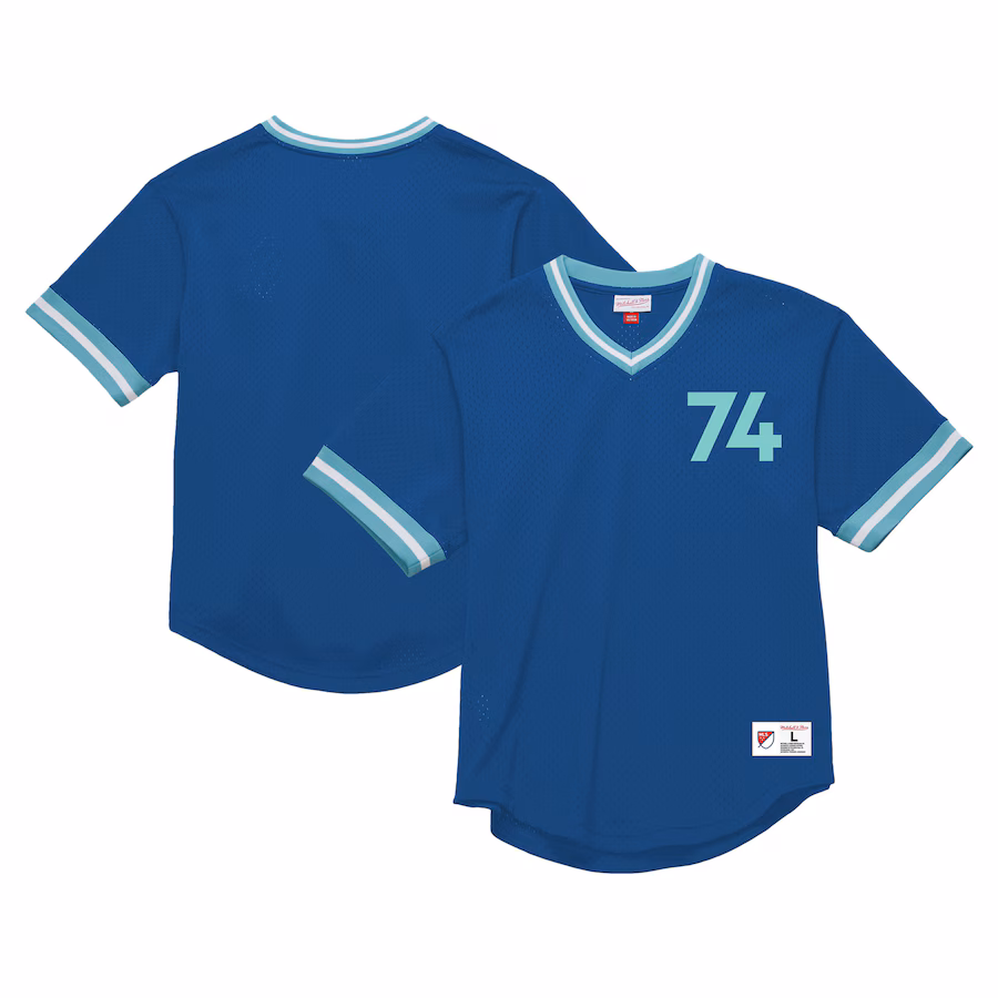 Men's Seattle Sounders FC Mitchell & Ness Blue Mesh Fashion Jersey - Jersey
