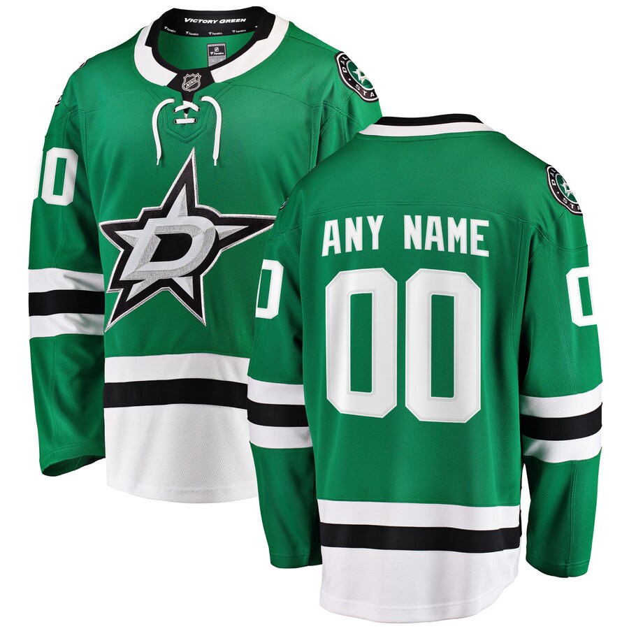 Men's Dallas Stars Fanatics Branded Green Home Breakaway Custom Jersey - Jersey