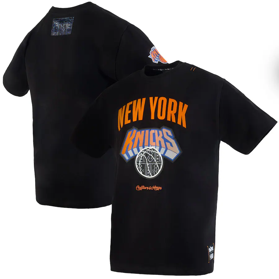 Men's New York Knicks  NBA x Two Hype Black Culture & Hoops Collection Premium T-Shirt - Jersey