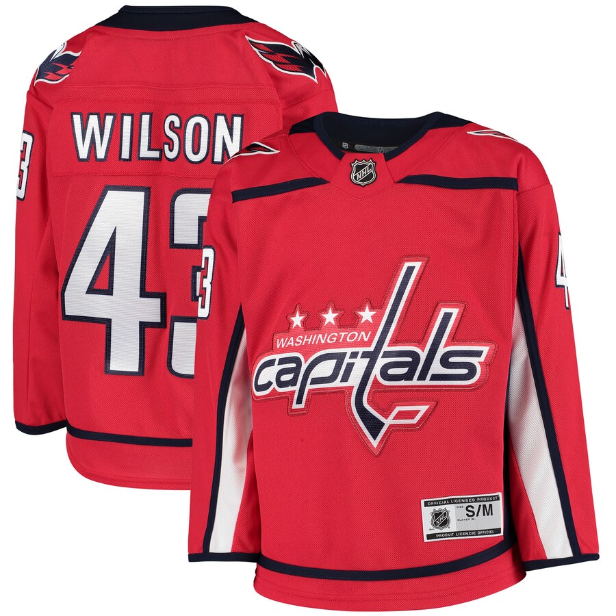 Youth Washington Capitals Tom Wilson Red Home Premier Player Jersey - Jersey