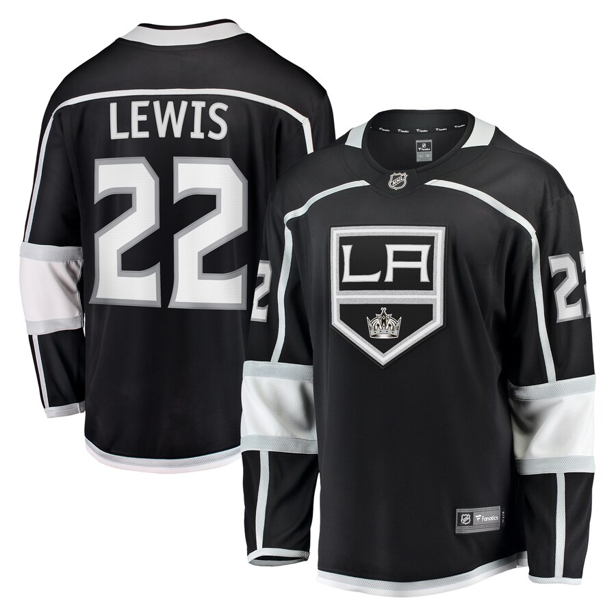 Men's Los Angeles Kings Trevor Lewis Fanatics Branded Black Home Breakaway Jersey - Jersey
