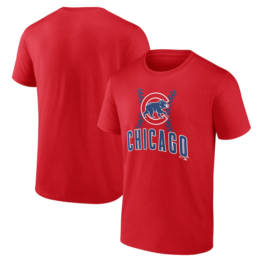Men's Chicago Cubs Red Fastball T-Shirt - Jersey