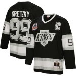 Men's Los Angeles Kings Wayne Gretzky Mitchell & Ness Black 1992/93 Captain Patch Blue Line Player Jersey - Jersey