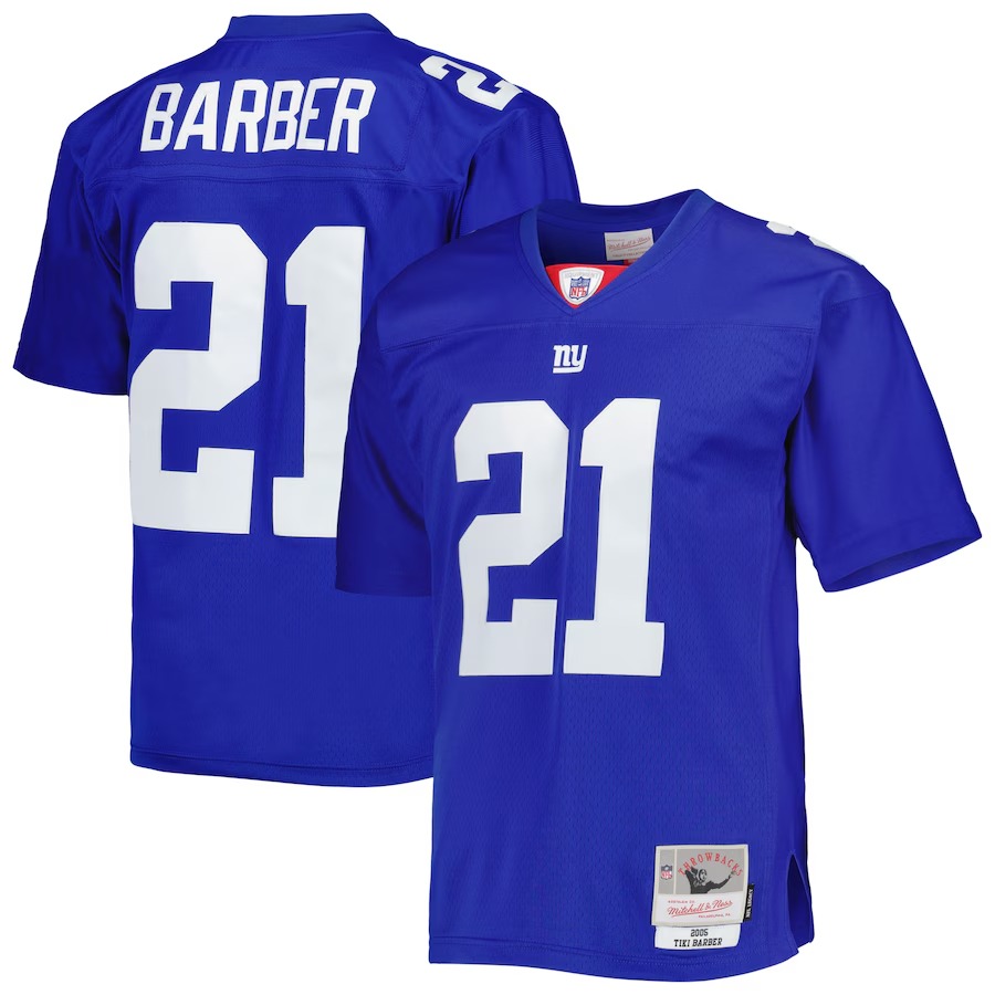 Men's New York Giants Tiki Barber Mitchell & Ness Royal Legacy Replica Jersey - Jersey
