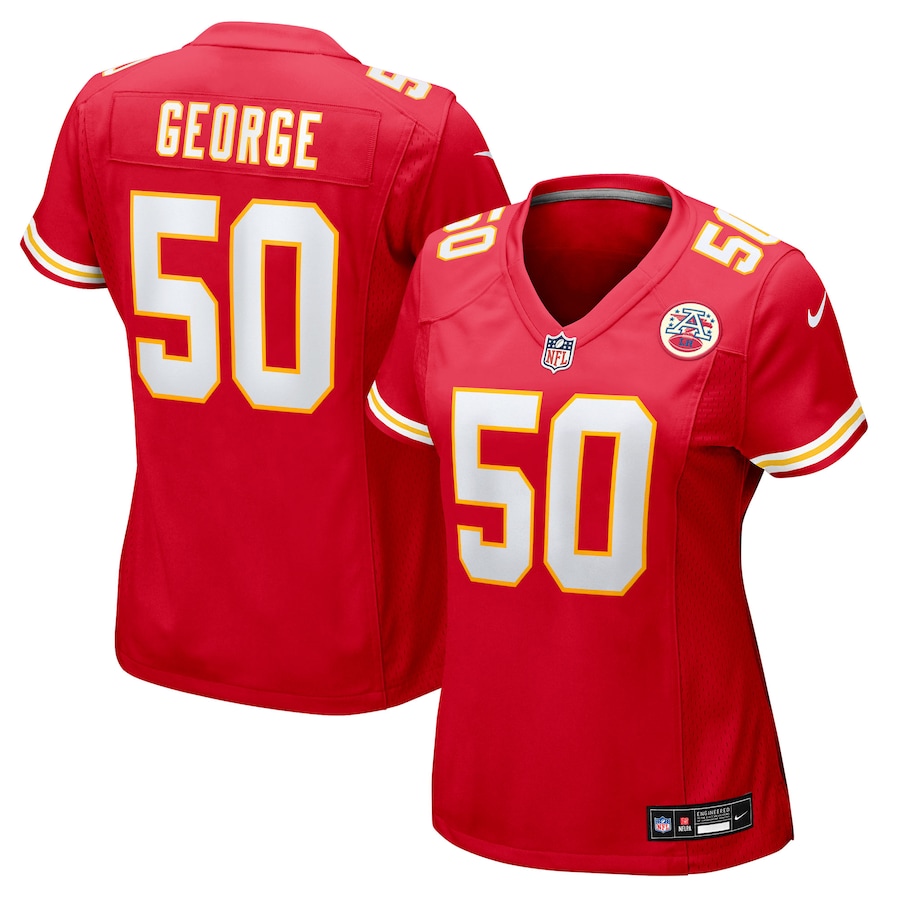 Women's Kansas City Chiefs Brandon George Nike Red Team Game Jersey - Jersey