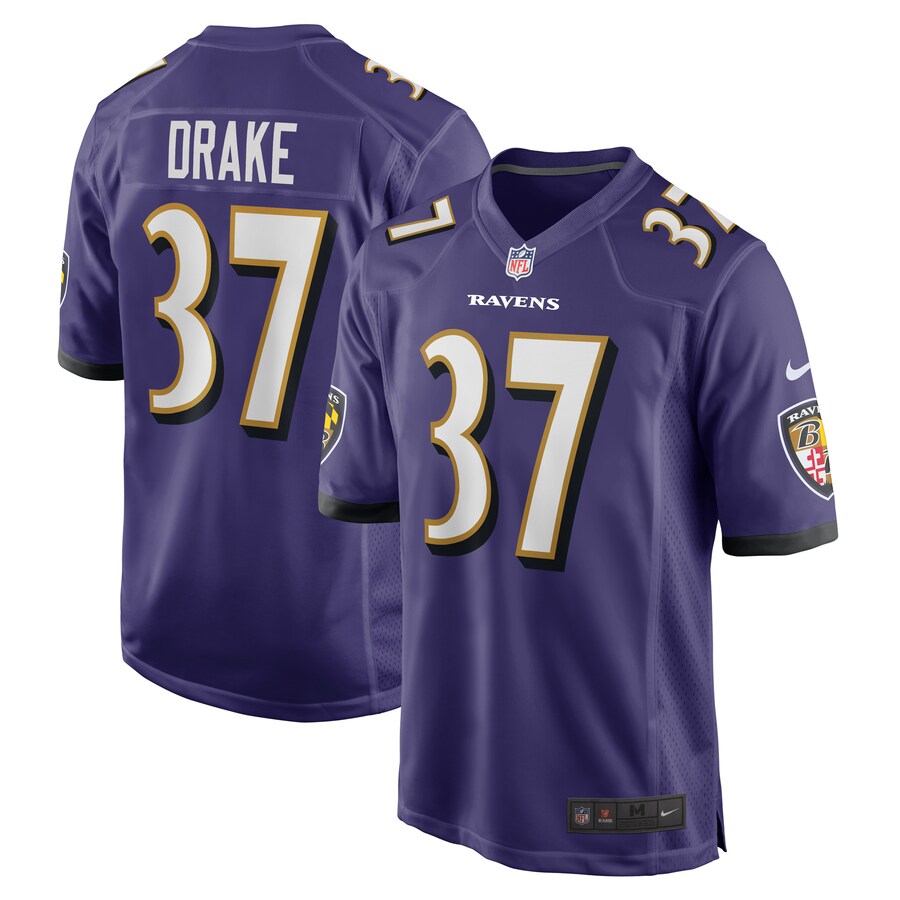 Men's Baltimore Ravens Kenyan Drake Nike  Purple  Game Jersey - Jersey