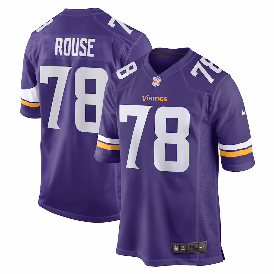 Men's Minnesota Vikings Walter Rouse Nike  Purple Game Jersey - Jersey