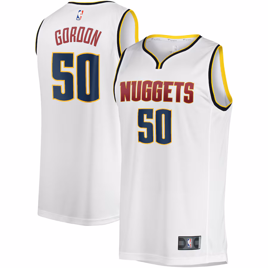 Youth Denver Nuggets Aaron Gordon Fanatics White Fast Break Player Jersey - Association Edition - Jersey