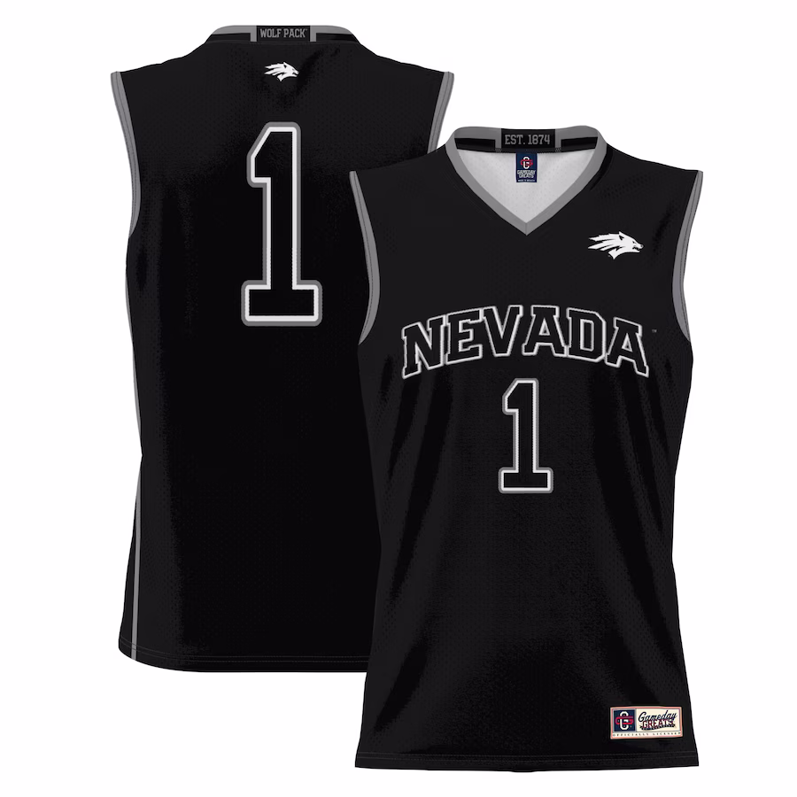 #1  Nevada Wolf Pack GameDay Greats  Lightweight Basketball Jersey - Black - Jersey