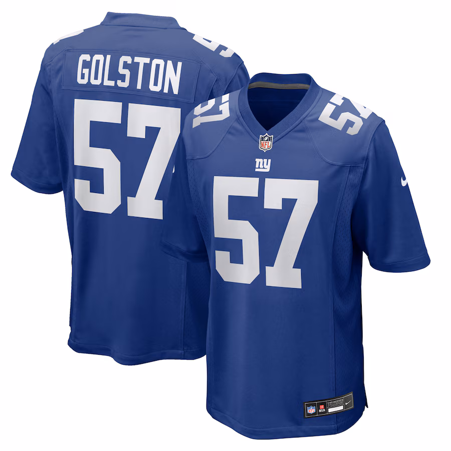 Men's New York Giants Chauncey Golston Nike Royal Team Game Jersey - Jersey