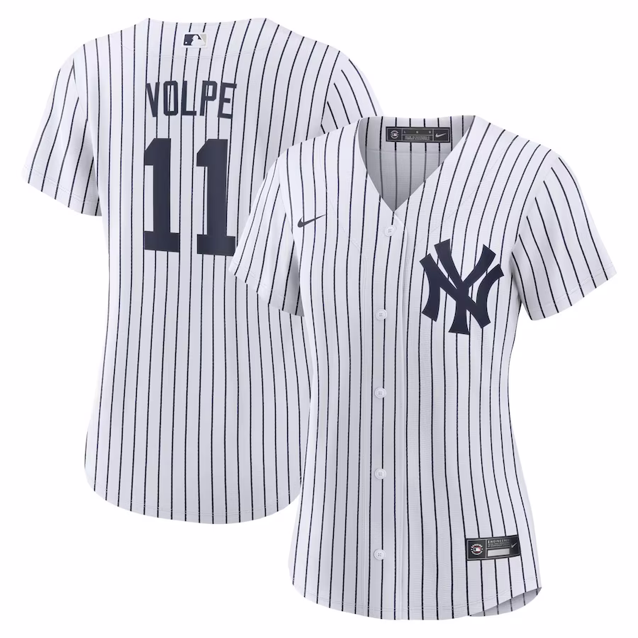 Women's New York Yankees Anthony Volpe Nike White Home Replica Player Jersey - Jersey