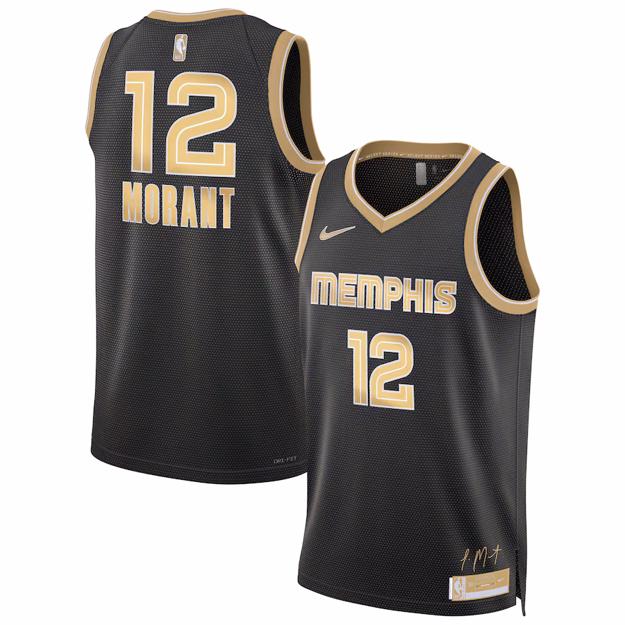 Unisex Memphis Grizzlies Ja Morant Nike Black  Select Series Swingman Jersey - Jersey