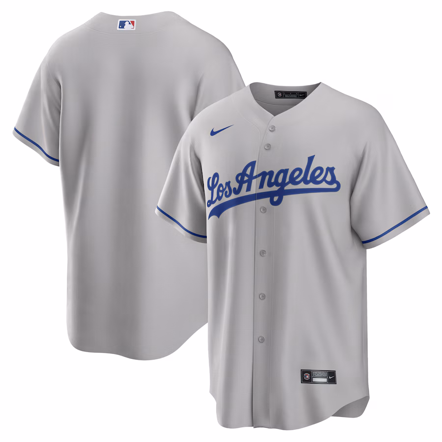 Men's Los Angeles Dodgers Nike Gray Road Replica Team Jersey - Jersey