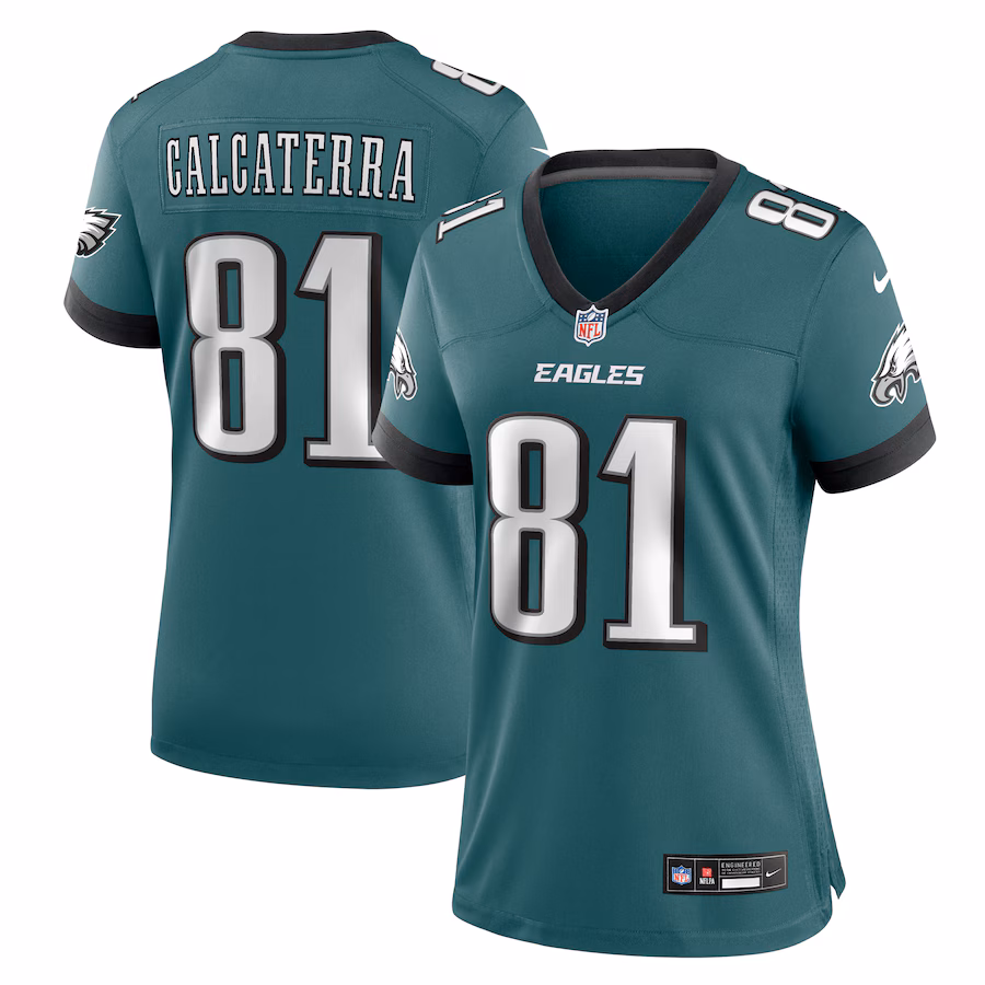 Women's Philadelphia Eagles Grant Calcaterra Nike Midnight Green Team Game Jersey - Jersey