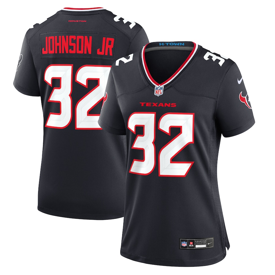 Women's Houston Texans Lonnie Johnson Jr. Nike  Navy Team Game Jersey - Jersey