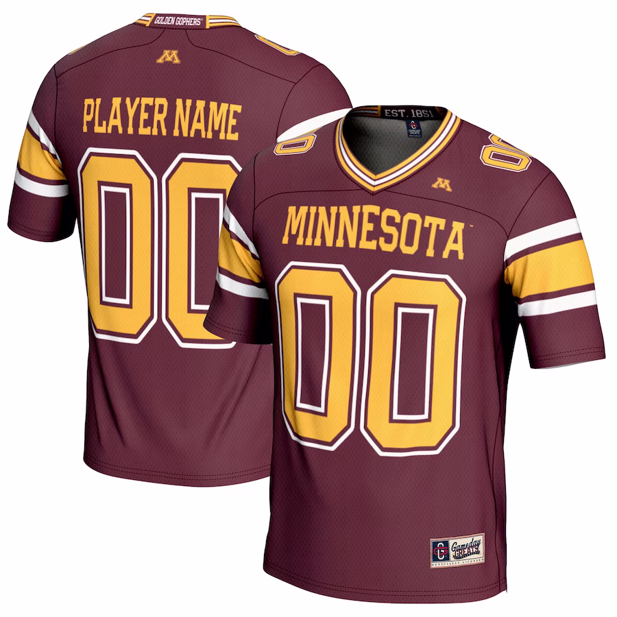 Minnesota Golden Gophers GameDay Greats Youth  NIL Pick-A-Player Football Jersey – Maroon - Jersey