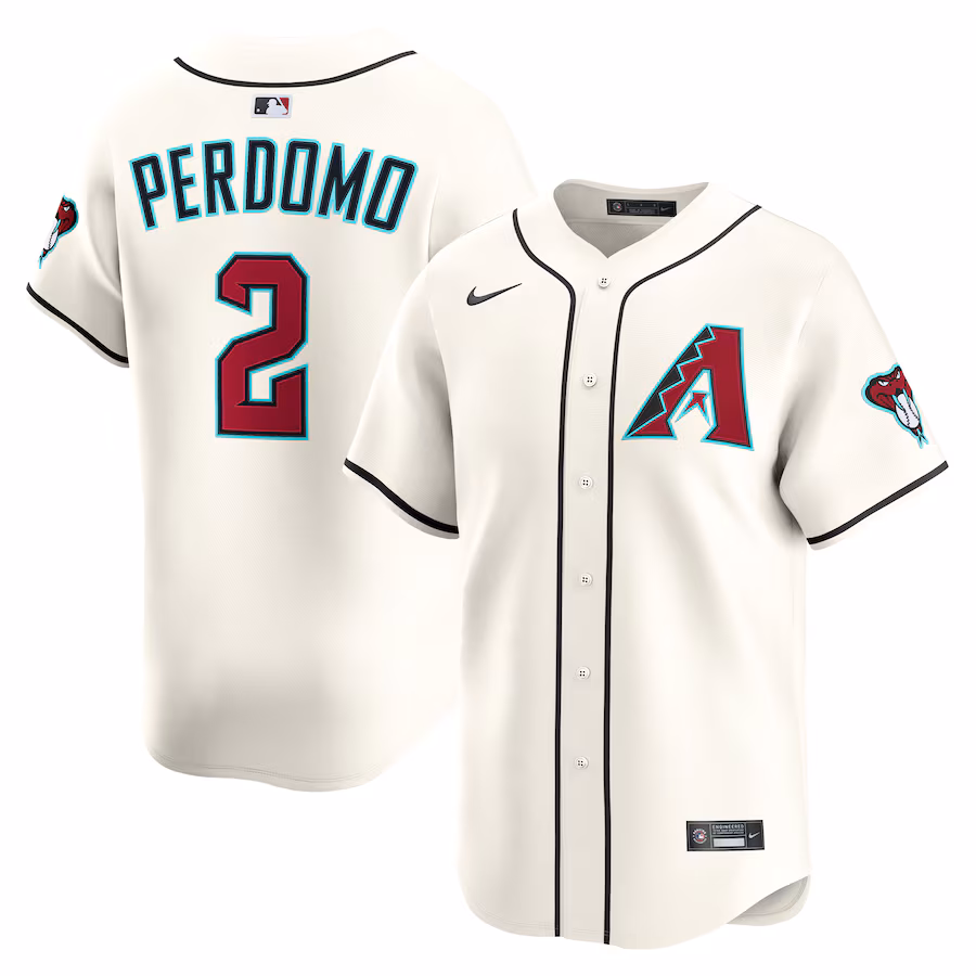 Men's Arizona Diamondbacks Geraldo Perdomo Nike Cream Alternate Limited Player Jersey - Jersey