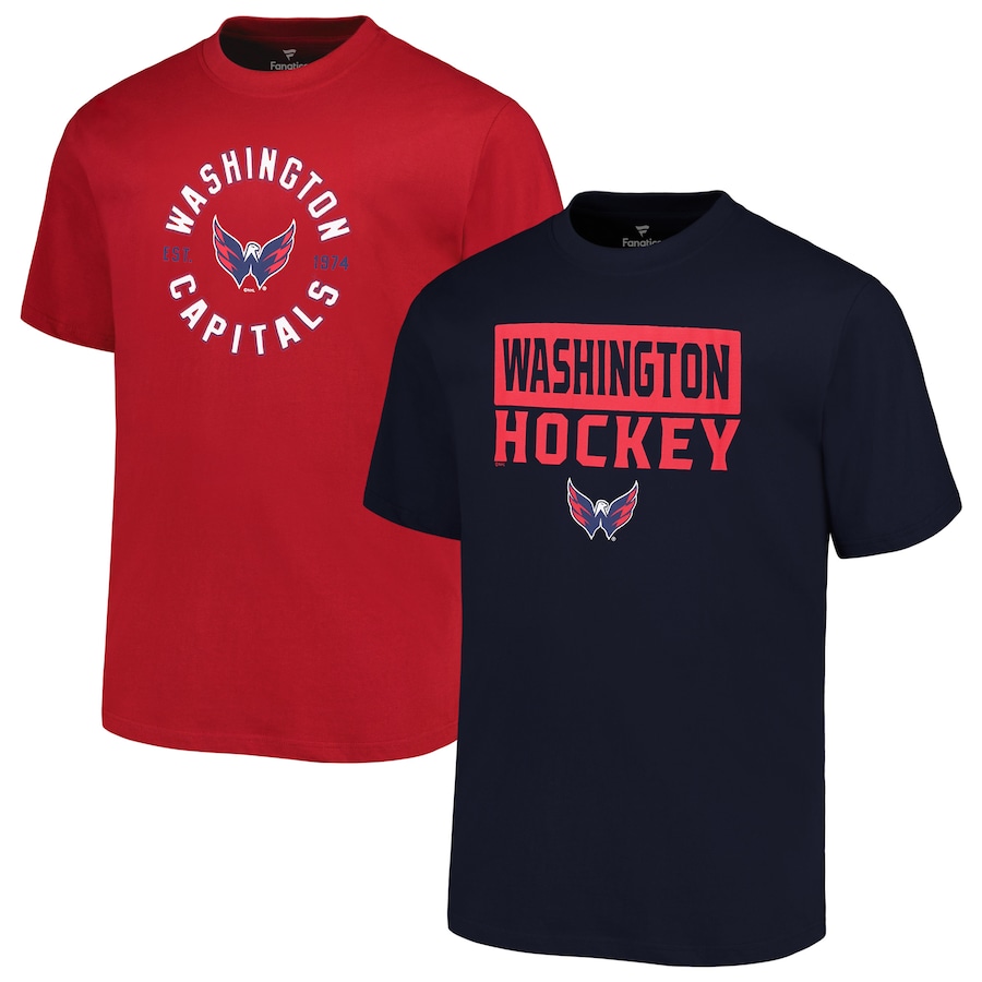 Men's Washington Capitals Fanatics Big & Tall 2-Pack T-Shirt Set - Jersey