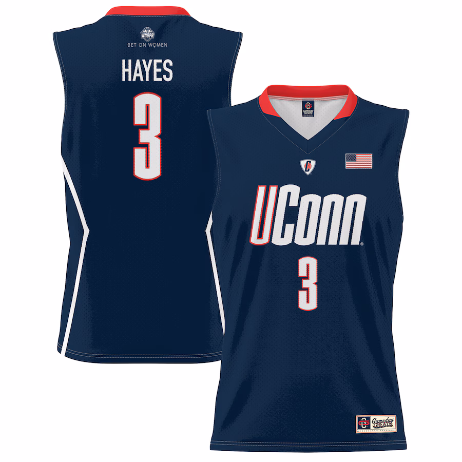 Youth GameDay Greats Tiffany Hayes Navy UConn Huskies Lightweight Basketball Alumni Jersey - Jersey
